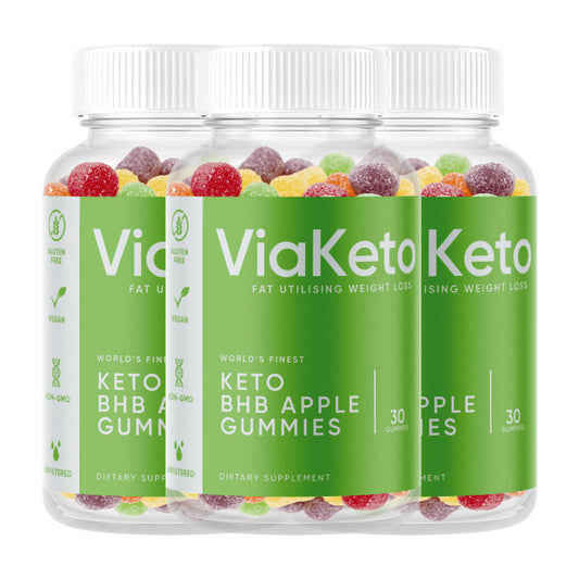 ViaKeto Apple Cider Vinegar Keto BHB Gummies 30s - Buy 3 Get 2 Free for Weight Loss